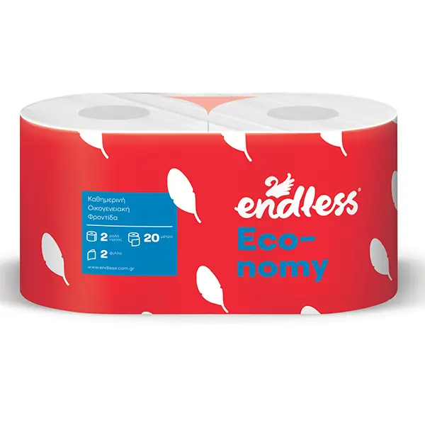 Endless Χαρτί Υγείας Economy 2 Ρολά 2 φύλλα