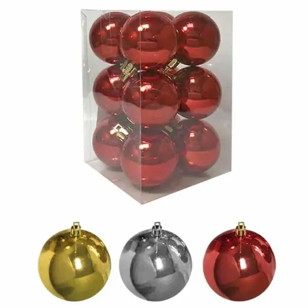 Μπάλα Γυαλιστερή πακ=12τεμ φ4 ø4cm Xmasfest 1131709