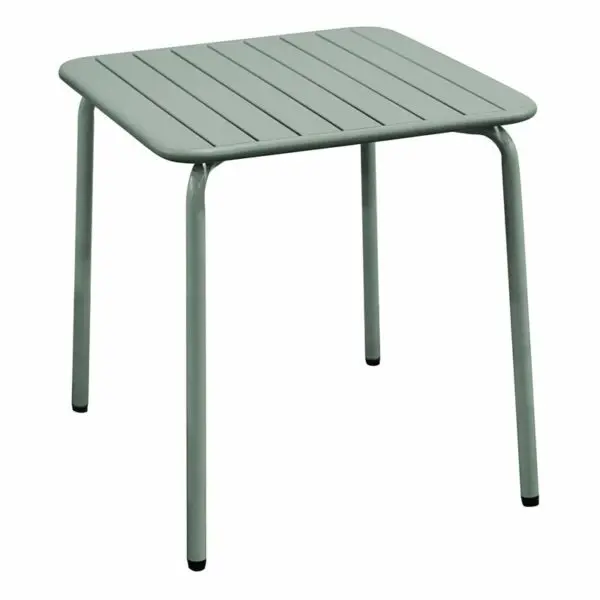 BRIO Slat Τραπέζι-Pro Κήπου - Βεράντας, Μέταλλο Βαφή Sandy Green 5635C (70x70x73cm)