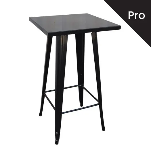 RELIX Τραπέζι Bar-Pro, Μέταλλο Βαφή Antique Black (60x60x101cm)