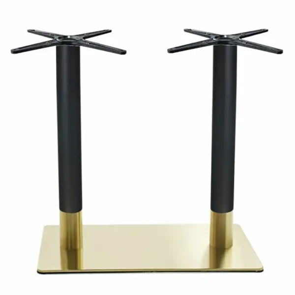 RIVA Βάση Τραπεζιού Μακρόστενη Gold Inox #201 - Black / 21,20 Kg (70x40cm H.72cm)