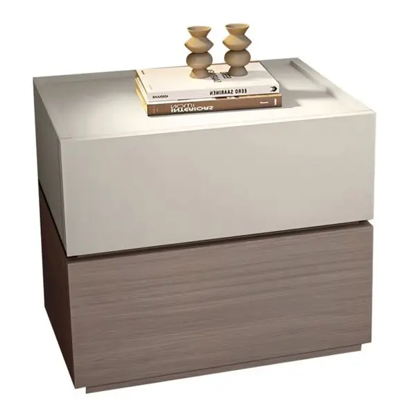VANITY Κομοδίνο, Αποχρώσεων Sonoma Oak & Cream, με Αποσπώμενα χρωματικά Μέρη (60x40x45cm)