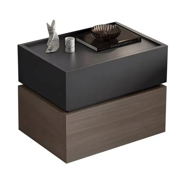 VANITY Κομοδίνο, Αποχρώσεων Sonoma Oak & Grey, με Αποσπώμενα χρωματικά Μέρη (60x40x45cm)