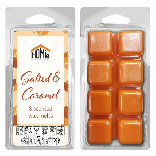 Αρωματικό wax Melt Salted Caramel σετ=8 Κύβοι 80gr Homie 57484