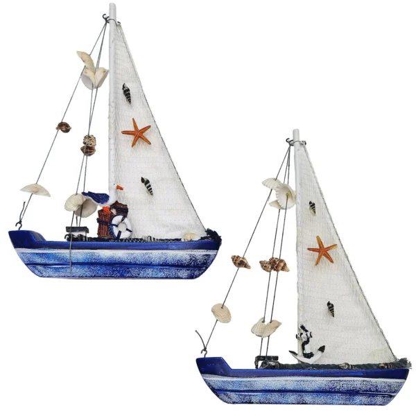 Ψαρόβαρκα Ξύλινη Μεγάλη 33x24cm SummerTiempo 623123