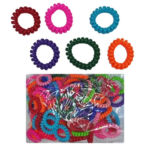 Λαστιχάκι Μαλλιών Σπιράλ Χρώματα ø4,5cm 4teen4ty 401066