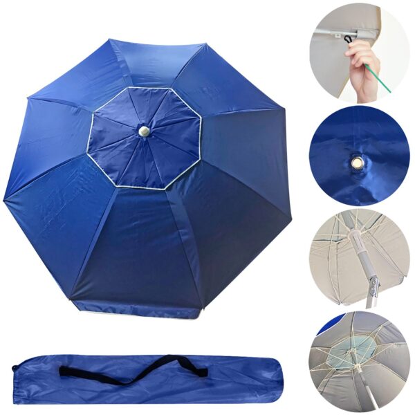 Ομπρέλα Παραλίας Alu-Fiberglass 2m με Επένδυση UV SummerTiempo 622363