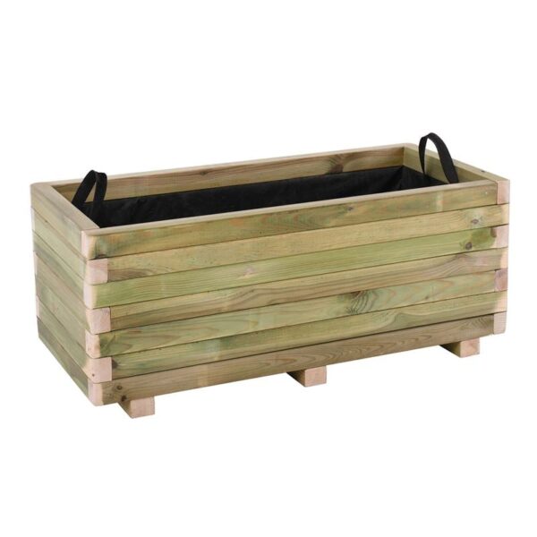 FLOWER POT WOOD Ζαρντινιέρα, Εμποτισμού Pine, Απόχρωση Φυσικό, 90x40x36cm (90x40x36cm)