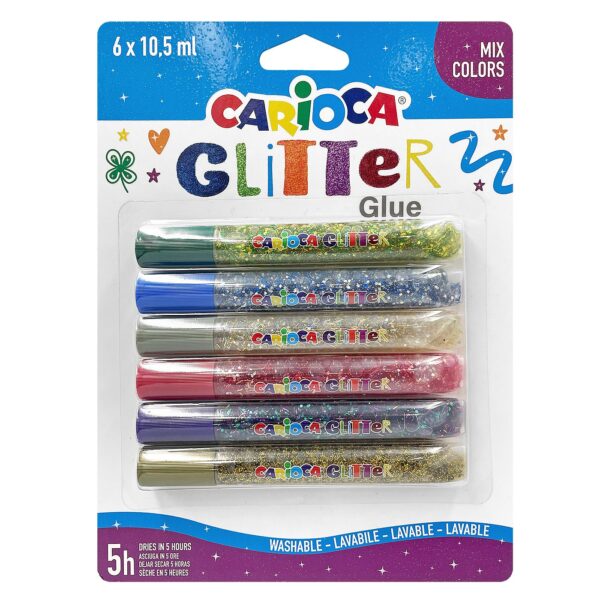 Κόλα Glitter Multi σετ=6τ Carioca 6x10.5mL Carioca 42112