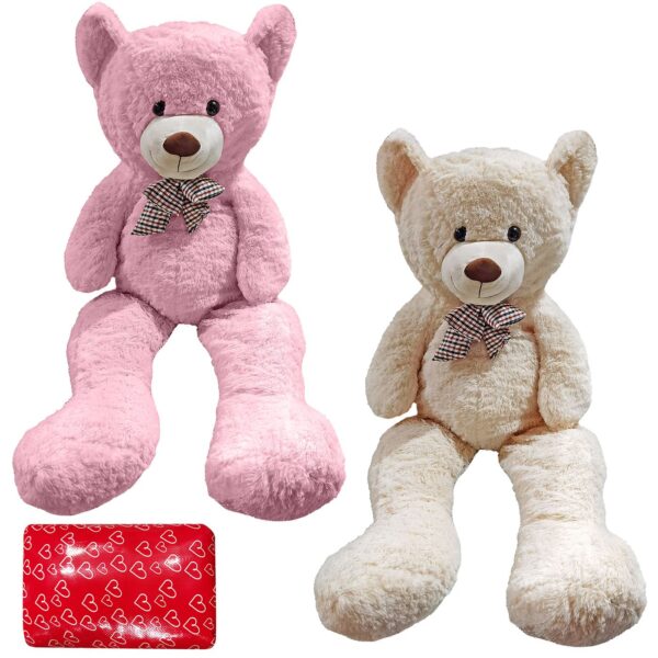 Αρκούδος Γίγας με Φιόγκο 120cm, Καθιστό 65cm ToyMarkt 99541