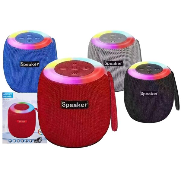 Ηχείο Bluetooth με φως & Σχοινάκι 8,5x8cm Homie 108488