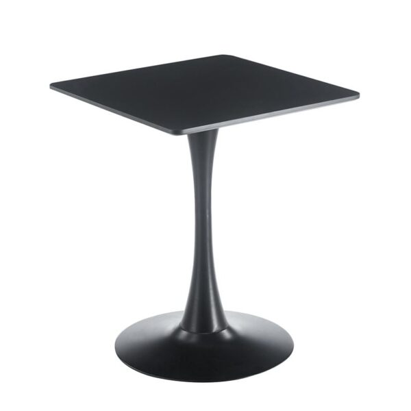 BREAK Τραπέζι MDF Μαύρο, Βάση Μέταλλο Βαφή Μαύρο (60x60cm H.75cm)