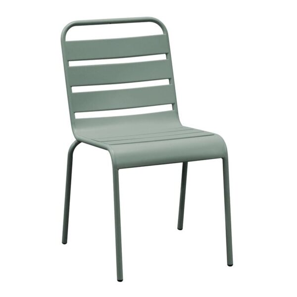 BRIO Καρέκλα-Pro Στοιβαζόμενη Μέταλλο Βαφή Sandy Green 5635C (48x59x79cm)