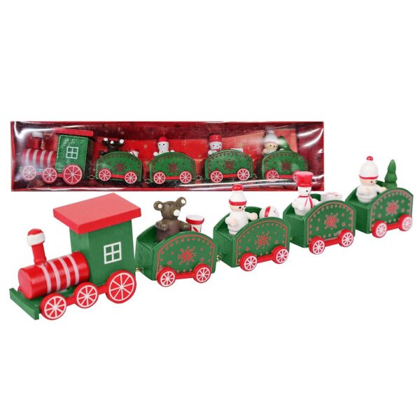 Τραινάκι Ξύλινο Χριστουγεννιάτικο 25x5,5cm Xmasfest 1133610