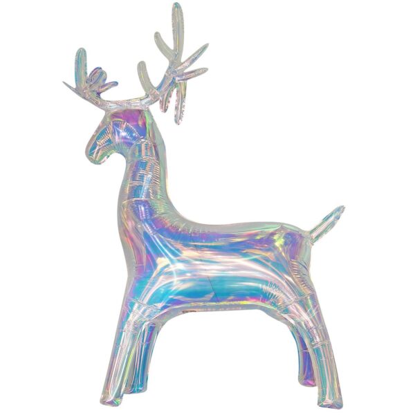 Φουσκωτός Τάρανδος Ιριδίζον 88x58cm Xmasfest 1133740