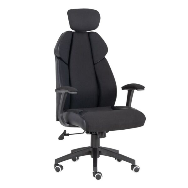 BF8300 Πολυθρόνα Γραφείου Διευθυντή, Microfiber Μαύρο PU Μαύρο (64x72x122/130cm)