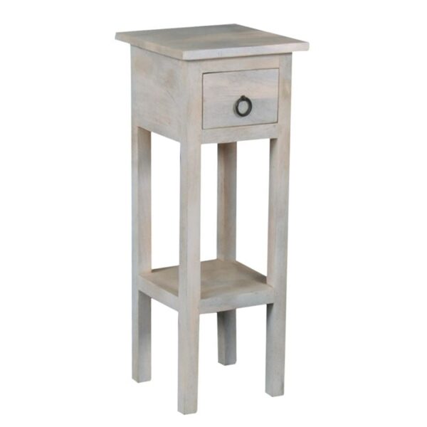 MAISON CLASSIC Έπιπλο Stand - Ξύλο Mango Antique Άσπρο (25x25 H.65cm)