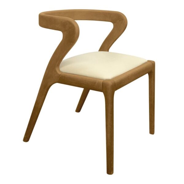 AVERY Καρέκλα Τραπεζαρίας, Απόχρωση Φυσικό, Pu Εκρού (50x55x72cm)