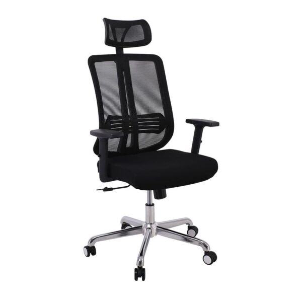 BF9500 Πολυθρόνα Γραφείου Διευθυντή Mesh Μαύρο, Μπράτσα up-down (68x72x115/123cm)