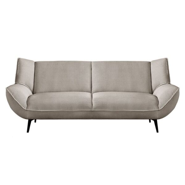 EMERALD Καναπές 3-θέσιος Σαλονιού - Καθιστικού, Ύφασμα Κοτλέ Μπεζ (212x88x82cm)