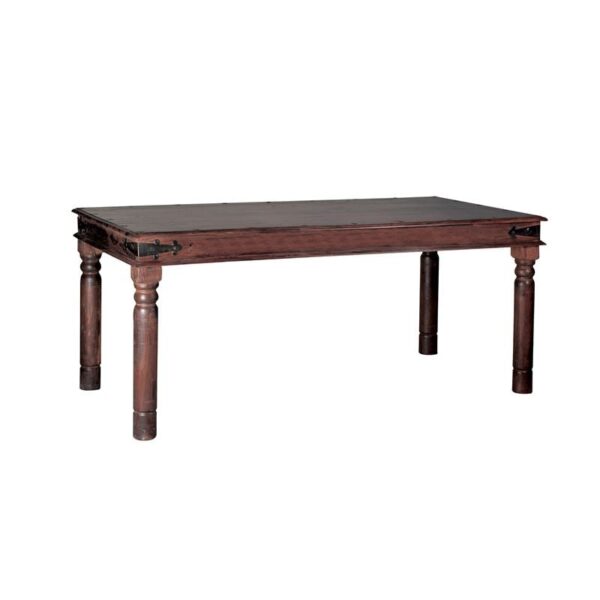 OSTIA Τραπέζι Τραπεζαρίας Κουζίνας, Ξύλο Sheesham Καρυδί (130x80x76cm)