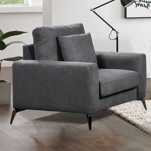 TIPO Πολυθρόνα Σαλονιού - Καθιστικού, Ύφασμα Γκρι (101x88x92cm)