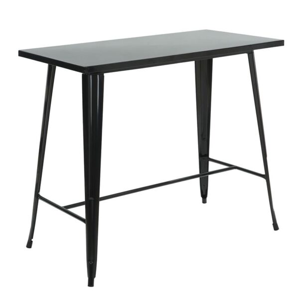 RELIX Τραπέζι Bar Μέταλλο Βαφή Μαύρο (120x60x103cm)