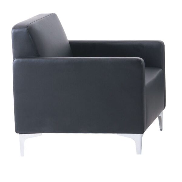 STYLE Πολυθρόνα Σαλονιού Καθιστικού, Pu Μαύρο (64x71x72cm)